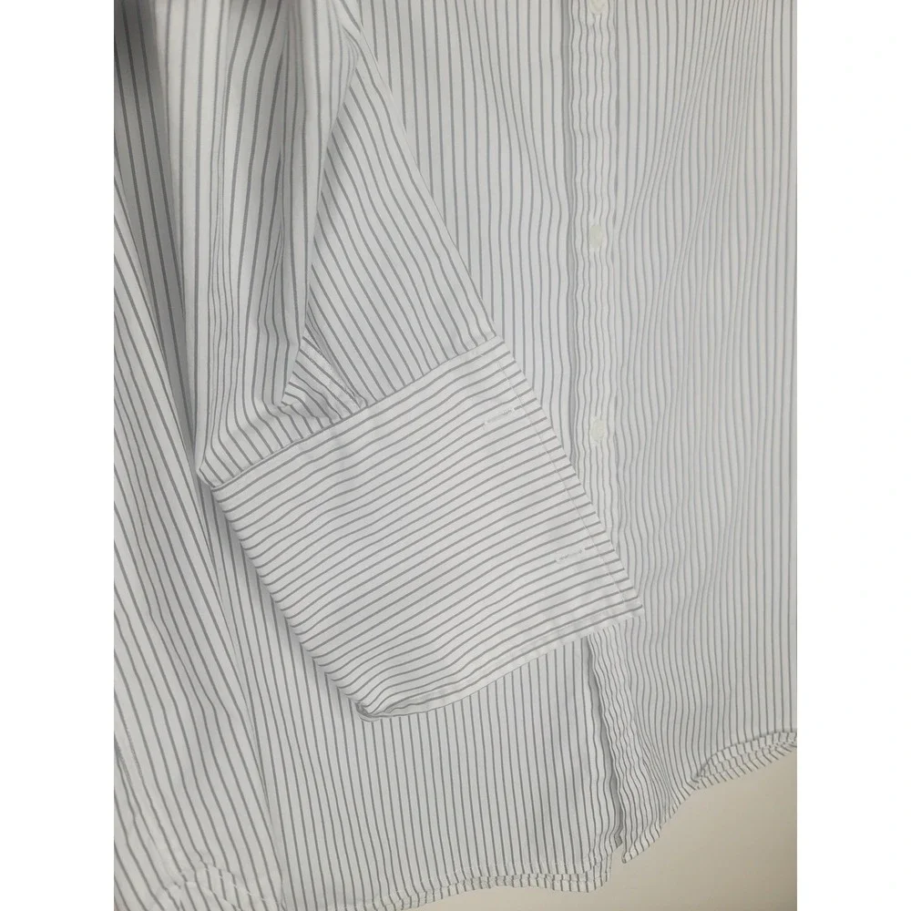 Polo Ralph Lauren Jeans‎ Co Mens XXL Button Down Shirt Striped French Cuff White